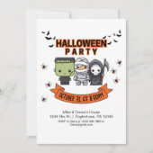 Leuke Frankenstein Mummie Grim Reaper Kinderen Hal Kaart (Voorkant)