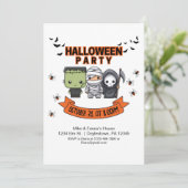 Leuke Frankenstein Mummie Grim Reaper Kinderen Hal Kaart (Staand voorkant)