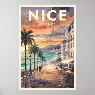 Leuke Frankrijk Vintage Reis Poster