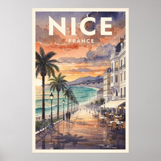 Leuke Frankrijk Vintage Reis Poster (Voorkant)