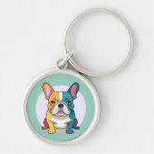 Leuke Franse Bulldog Cadeau  Sleutelhanger (Voorkant)