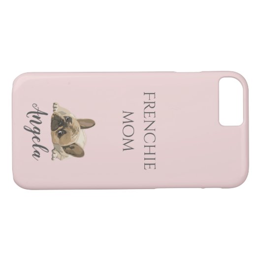 Leuke Franse bulldog franse moeder gepersonaliseer Case-Mate iPhone Case (Achterkant (Horizontaal))