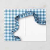Leuke Franse bulldog, grappige hond in blauw shirt Briefkaart (Achterkant)