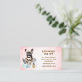 Leuke Franse Bulldog Pet Groomer Spa afspraak Visitekaartje (Staand voorkant)