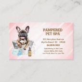 Leuke Franse Bulldog Pet Groomer Spa afspraak Visitekaartje (Voorkant)