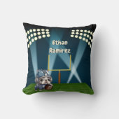 Leuke Franse bulldog quarterback stadion cartoon Kussen (Voorkant)