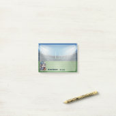 Leuke Franse bulldog quarterback stadion cartoon Post-it® Notes (Op bureau)