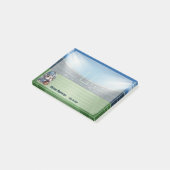 Leuke Franse bulldog quarterback stadion cartoon Post-it® Notes (Schuin)