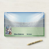 Leuke Franse bulldog quarterback stadion cartoon Post-it® Notes (Op bureau)