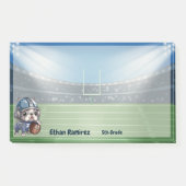 Leuke Franse bulldog quarterback stadion cartoon Post-it® Notes (Voorkant)