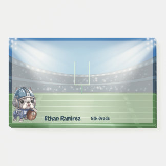 Leuke Franse bulldog quarterback stadion cartoon Post-it® Notes