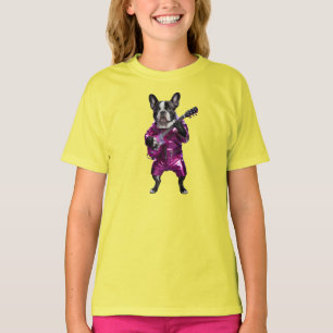 Leuke Franse Bulldog Rockster Kinder T-Shirt