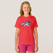 Leuke Franse Bulldog Superheld Kinderen T-Shirt (Voorkant volledig)