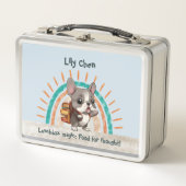 Leuke Franse bulldog terug naar school regenboog (Voorkant)