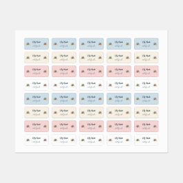 Leuke Franse Bulldog Terug naar School Regenboog Labels