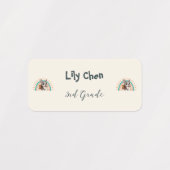 Leuke Franse Bulldog Terug naar School Regenboog Labels (Design 2)