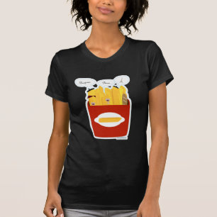 Leuke Franse Fries Cartoon Fun Art T-shirt