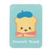 Leuke Franse toast met blauw baret pet Magneet (Verticaal)
