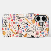 Leuke Frenchie Lover's Trendy Doodle Case-Mate iPhone Case (Achterkant (horizontaal))