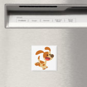 Leuke Frolicking cartoon hond magneet (Insitu (Vaatwasser))