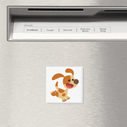Leuke Frolicking cartoon hond magneet (Insitu (Vaatwasser))