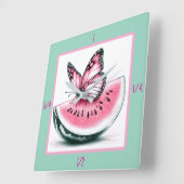 Leuke fruit en vlinder wandklok (Hoek)