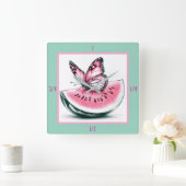 Leuke fruit en vlinder wandklok (Huis)