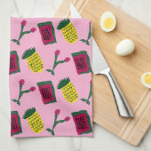 Leuke Fruit Handdoek in Roze (Quarter Fold)