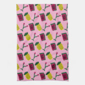 Leuke Fruit Handdoek in Roze (Verticaal)