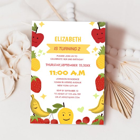 Leuke Fruit Theme Unique kind's verjaardag Kaart