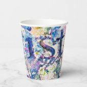 Leuke funky artiest cups papieren bekers (Achterkant)