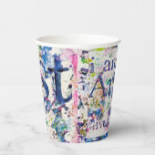 Leuke funky artiest cups papieren bekers (Rechts)