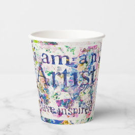 Leuke funky artiest cups papieren bekers
