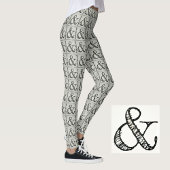 Leuke Funky Black Ampersand Symbool Chique Grijs Leggings