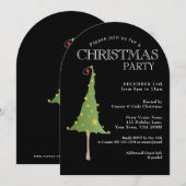 Leuke Funky Kerstboom Feest Kaart (Voorkant / Achterkant)