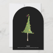 Leuke Funky Kerstboom Feest Kaart (Achterkant)