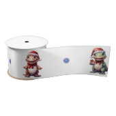Leuke & Funky Kerstdinosaurussen op Wit Satijnen Lint (Spoel)