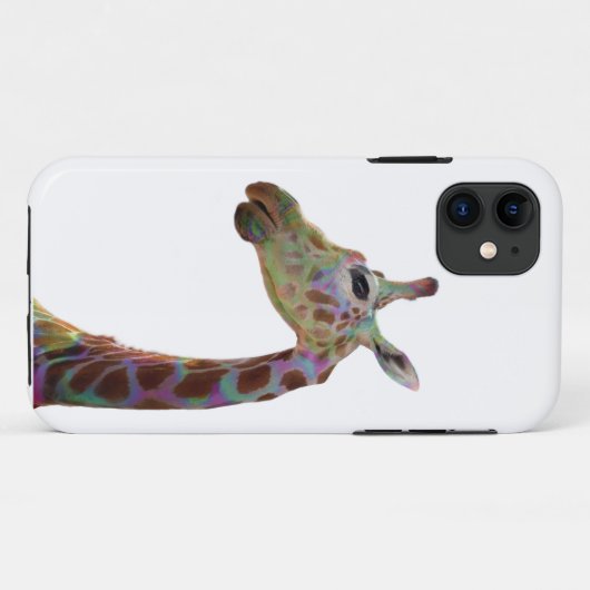 Leuke funky kleurrijke Giraffe safaridieren Case-Mate iPhone Case (Achterkant (horizontaal))