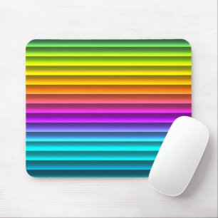 Leuke Funky Moderne Regenboog Strepen Patroon Muismat