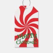 Leuke Funky Retro Pepermunt Snoep Swirl Cadeaulabel (Voorkant)