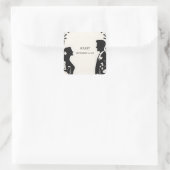 Leuke Funky Unieke Humor Meme Grappige Bruidsfeest Vierkante Sticker (Tas)