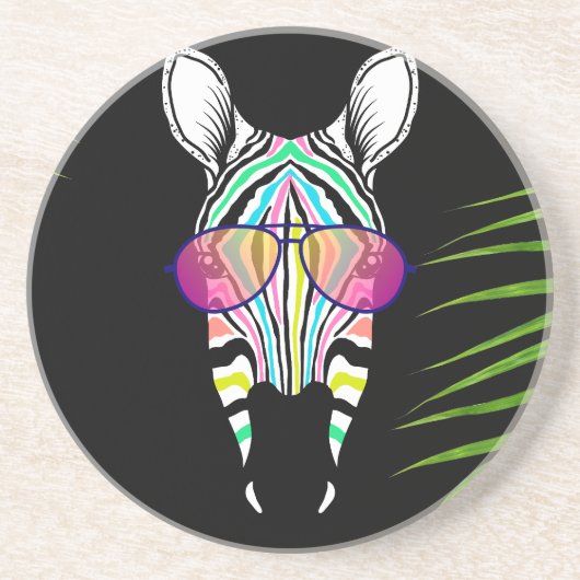 LEUKE FUNKY ZEBRA ZANDSTEEN ONDERZETTER (Voorkant)