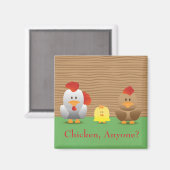 Leuke Funny Chickens Cartoon Koelkastmagneet Magneet (Voorkant / Achterkant)