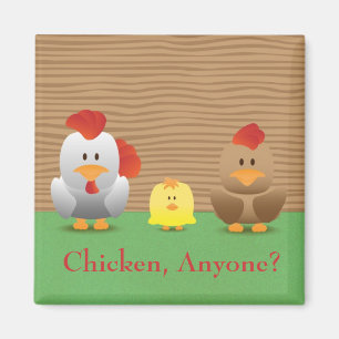 Leuke Funny Chickens Cartoon Koelkastmagneet Magneet