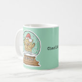 Leuke Funny Christmas Cat aangepaste naam mokken (Voorkant links)