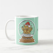 Leuke Funny Christmas Cat aangepaste naam mokken (Links)