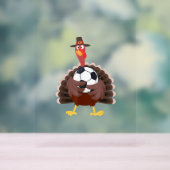Leuke Funny Soccer Thanksgiving Turkije Boys Acryl Bord (Neutraal)
