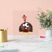 Leuke Funny Soccer Thanksgiving Turkije Boys Acryl Bord (Huwelijk)