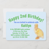 Leuke Fuzzy Gele Eendjes Verjaardag van Kinderen Kaart (Achterkant)