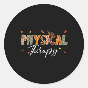 Leuke Fysiotherapie Pompoen Herfstboom Herfst Leav Ronde Sticker